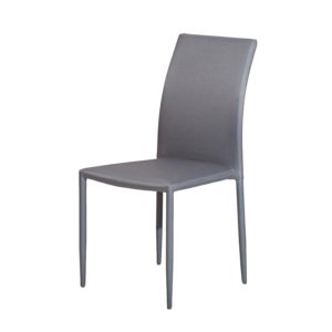 celá stolička je potiahnutá látkovým poťahom v sivej farbe