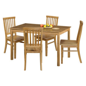Jedálenská súprava 4418 obsahuje stôl 4840 a 4 jedálenské stoličky 4842. Stôl aj stoličky vo vyhotovení masív dub