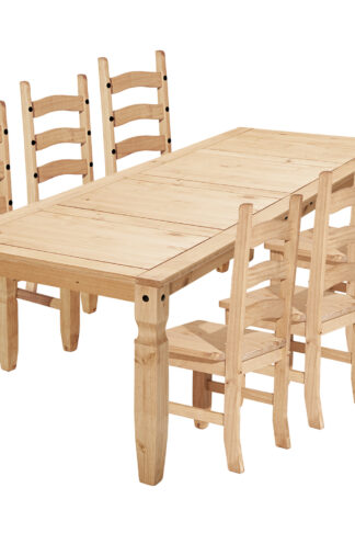 <p>Jedálenský set CORONA 4434 v prevedení masív borovica je voskovaný v medovom odtieni. Rozmer stola je 178 x 92x 76 cm