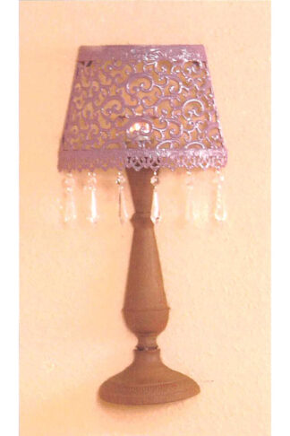 Nástenná dekoratívna kovová lampa fialová/hnedá
