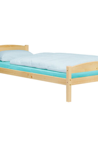 <p>Jednolôžko 801 lakované 90x200 v prevedení masív borovica je vhodné do každej spálne s masívnym nábytkom. Výška sedu lôžka je 42 cm. Cena lôžka je bez vrátaného dreveného latkového roštu a matraca. Odporúčaný rozmer matraca a roštu je 90 x 200 cm. Klasické jednolôžko je základom vašej spálne.</p>