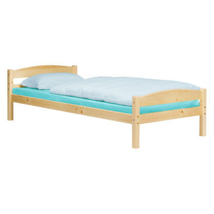 Jednolôžko 801 lakované 90x200 v prevedení masív borovica je vhodné do každej spálne s masívnym nábytkom. Výška sedu lôžka je 42 cm. Cena lôžka je bez vrátaného dreveného latkového roštu a matraca. Odporúčaný rozmer matraca a roštu je 90 x 200 cm. Klasické jednolôžko je základom vašej spálne.