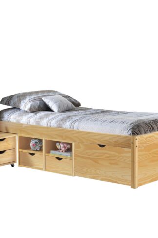 Multifunkčná posteľ CLAAS 90 × 200 cm je ideálna do študentskej izby s masívnym nábytkom. Posteľ