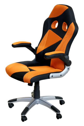 Kancelárske kreslo RACER ORANGE vo farebnom vyhotovení čierna/oranžová