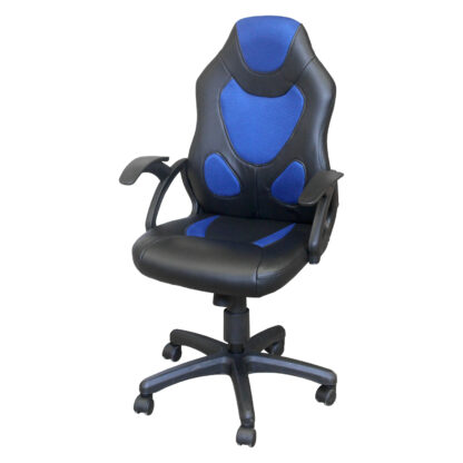 Kancelárske kreslo RACER BLUE K132 má poťah z imitácie kože a textilnej sieťoviny. Kancelárske kreslo