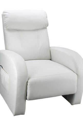 Masážne kreslo TOLEDO krémovobiele K70 má poťah z imitácie kože. Kreslo je luxusné