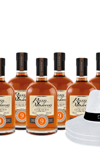 6 x Malecon Licor de Ron + 3 x klobúk zadarmo