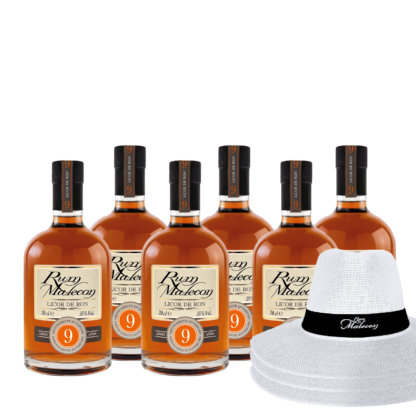 6 x Malecon Licor de Ron + 3 x klobúk zadarmo