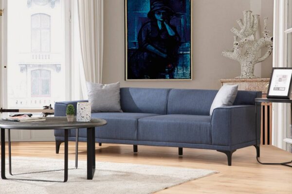 Sofahouse Dizajnová 3-miestna sedačka Dellyn 212 cm modrá