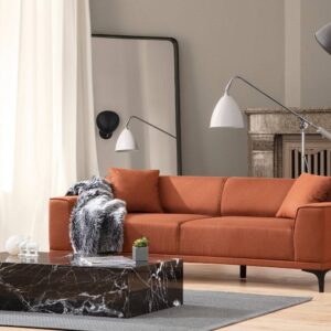 Sofahouse Dizajnová 3-miestna sedačka Dellyn 212 cm oranžová