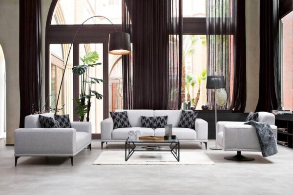 Sofahouse Dizajnová 3-miestna sedačka Olliana 230 cm sivá