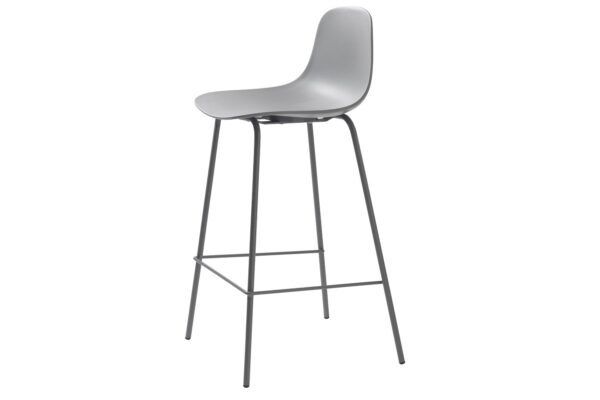 Furniria Dizajnová barová stolička Jensen sivá