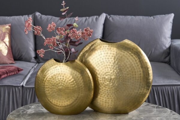 LuxD Dizajnová sada 2 váz Khalil zlatá