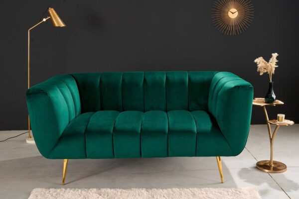 LuxD Dizajnová sedačka Nikolai 165 cm smaragdová zelená