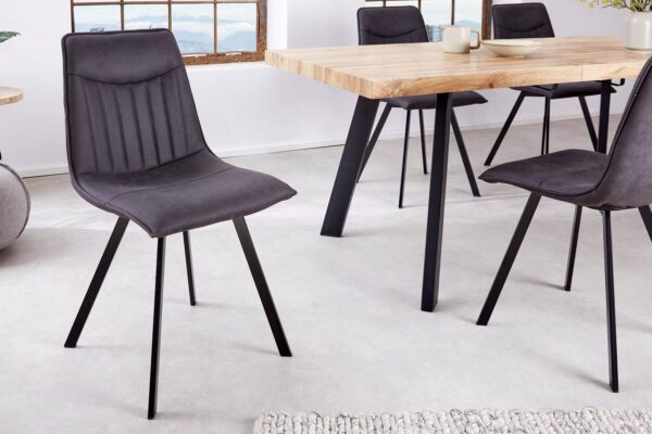 LuxD 26740 Dizajnová stolička Galinda vintage sivá