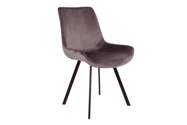 Norddan 25838 Dizajnová stolička Lanakila sivý zamat