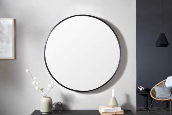 LuxD Dizajnové nástenné zrkadlo Daiwa  čierne  x  25153