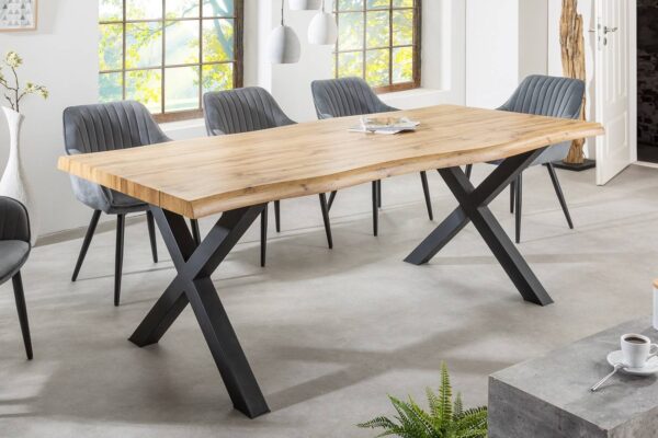LuxD Dizajnový jedálenský stôl Kaniesa 160 cm hnedý - vzor divý dub