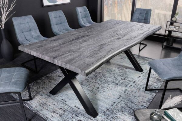 LuxD Dizajnový jedálenský stôl Kaniesa 160 cm sivý - vzor divý dub