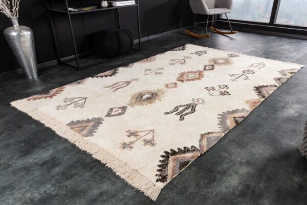 LuxD Dizajnový koberec Pahana 230 x 160 cm béžový - bavlna