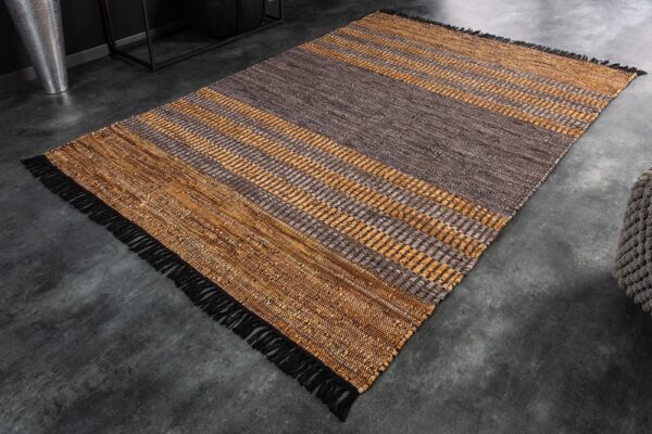 LuxD Dizajnový koberec Panay 230 x 160 cm hnedo-sivý - koža