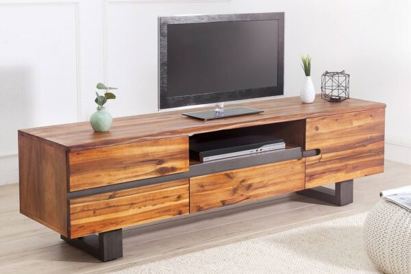 LuxD Dizajnový TV stolík Evolution 160 cm hnedá akácia