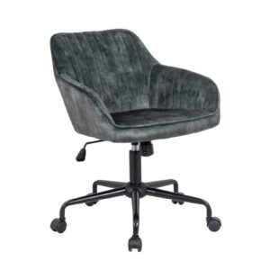 LuxD Dizajnová kancelárska stolička Esmeralda zelený zamat