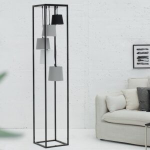 LuxD 20281 Dizajnová stojanová lampa Shadow II čierno-sivá Stojanové svietidlo