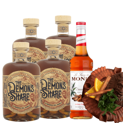 4 x The Demon's Share + The Demon's Share Copa de la Amistad + Monin Cannelle - Škorica