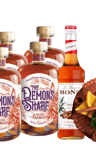 4 x The Demon's Share El Oro del Diablo + The Demon's Share Copa + Monin Cannelle - Škorica