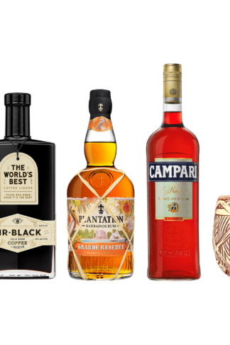 Mr.Black + Plantation Grande Reserve + Campari + Plantation Tiki Mug