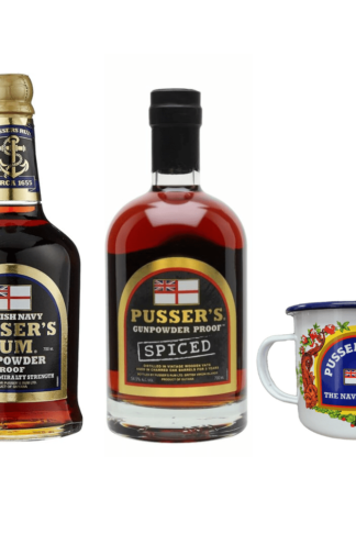 Pusser's Gunpowder Proof Rum + Pusser's Gunpowder Proof Spiced + pohár zadarmo