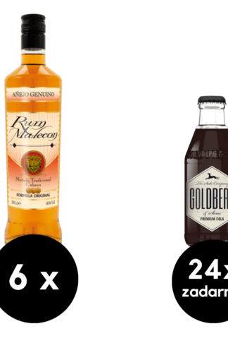 6 x Malecon Añejo Genuino + 24 x Goldberg cola zadarmo