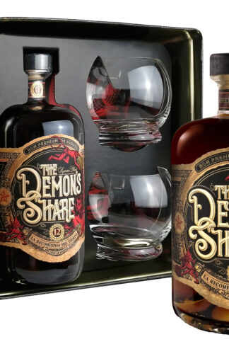 The Demon's Share Rum 12 Y.O. Glass Set
