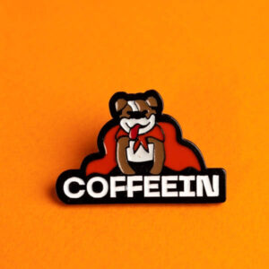 Kovový odznak "PIN" COFFEEIN