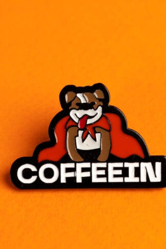Kovový odznak "PIN" COFFEEIN