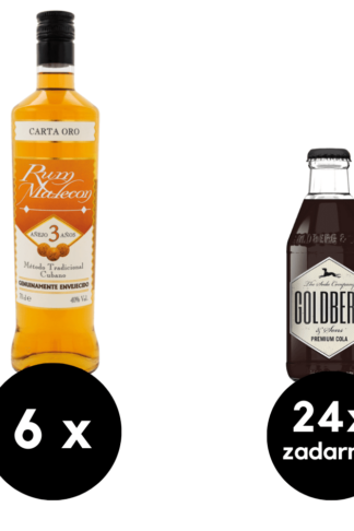 6 x Malecon 3 Y.O. + 24 x Goldberg cola zadarmo