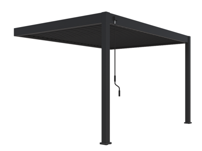 Záhradná hliníková pergola do steny 4x3 m (antracit)