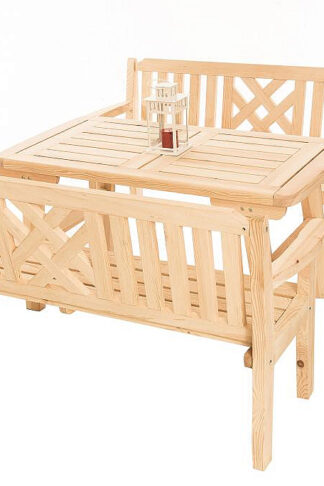 Deokork Masívne záhradná zostava z borovice ROMANTIC 1+2 (32 mm) - rôzne dĺžky 200 cm