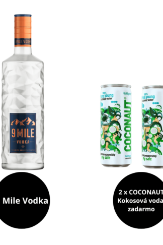 9 Mile Vodka + 2 x COCONAUT Kokosová voda