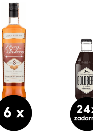 6 x Malecon 8 Y.O. + 24 x Goldberg cola zadarmo