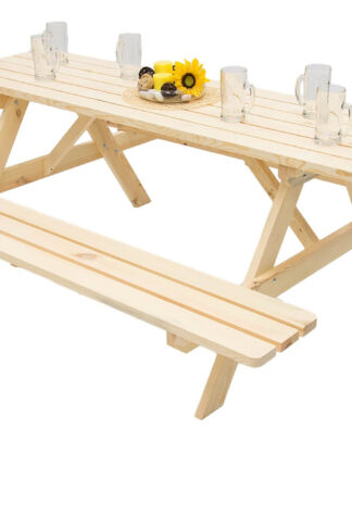 Deokork Masívny drevený pivný set z borovice 200 cm hrúbka 38 mm
