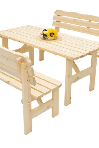 Deokork Masívna drevená záhradná zostava z borovice 1+2 drevo 32 mm (150 cm)