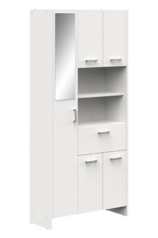 Vysoká skrinka 1+4 dvere + 1 zás. KORAL biela
