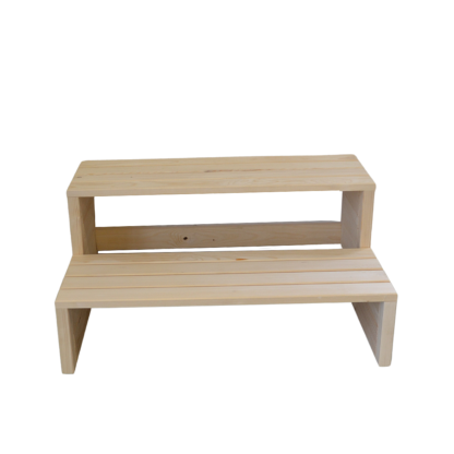 Hanscraft Schodíky k vírivke NATURAL - 2 nášľapy