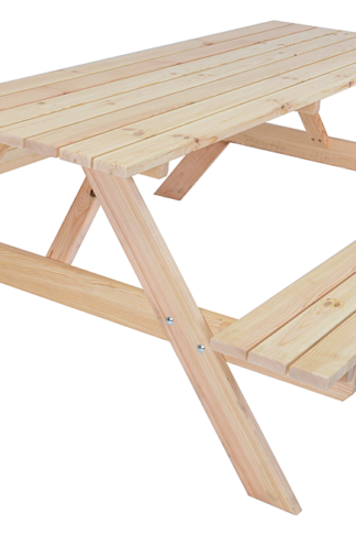 Masívny drevený pivný set so sklopnými lavicami 180 cm (prírodný)