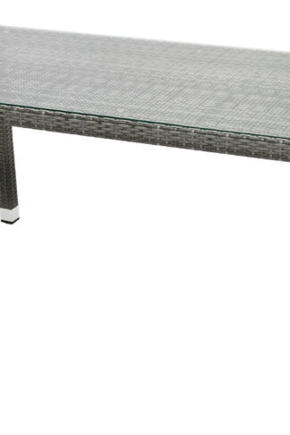 Deokork Záhradný ratanový stôl NAPOLI 160x80 cm (sivá)