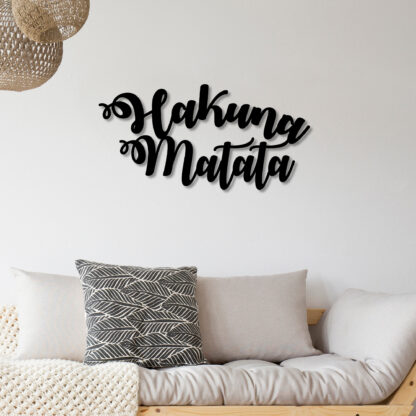ASIR Nástenná dekorácia HAKUNA MATATA kov čierna