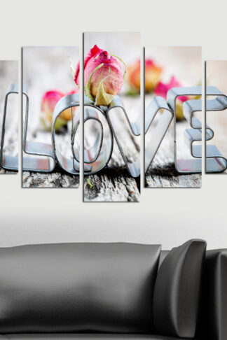 ASIR Súbor obrazov LOVE 110 cm MDF