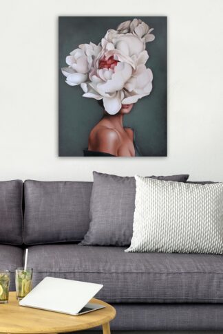 ASIR Obraz na plátne ŽENA S PIVONKOU 50 cm